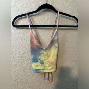 Rue 21 Tie Dye Criss Cross Cropped Tank, Size Small